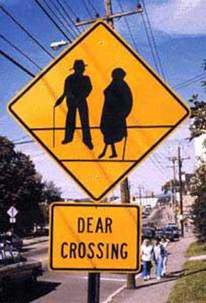 Dear Crossing sign