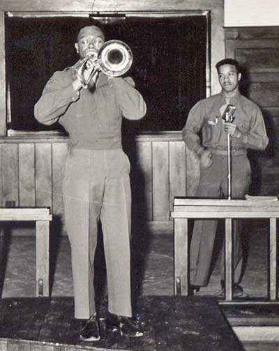 Dan Davenport playing trumpet