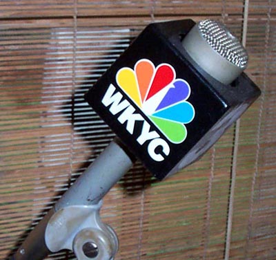 Joe Mosbrook's Channel 3 WKYC microphone